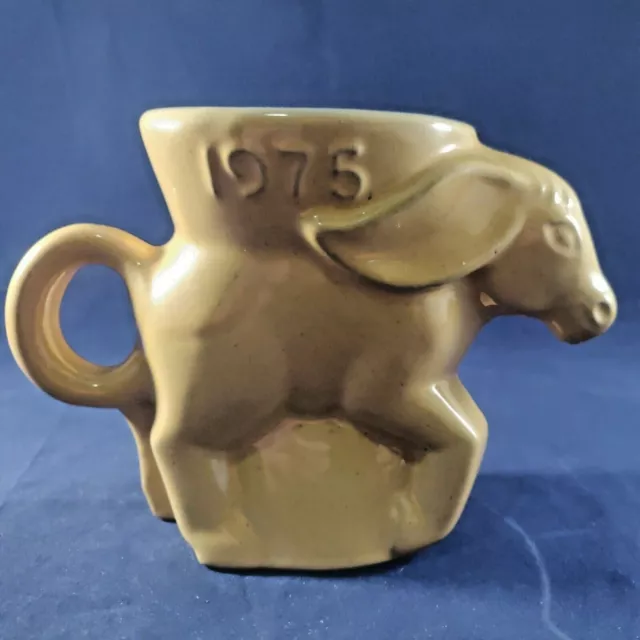 Frankoma Democrat Donkey Mug - Autumn Yellow 1975