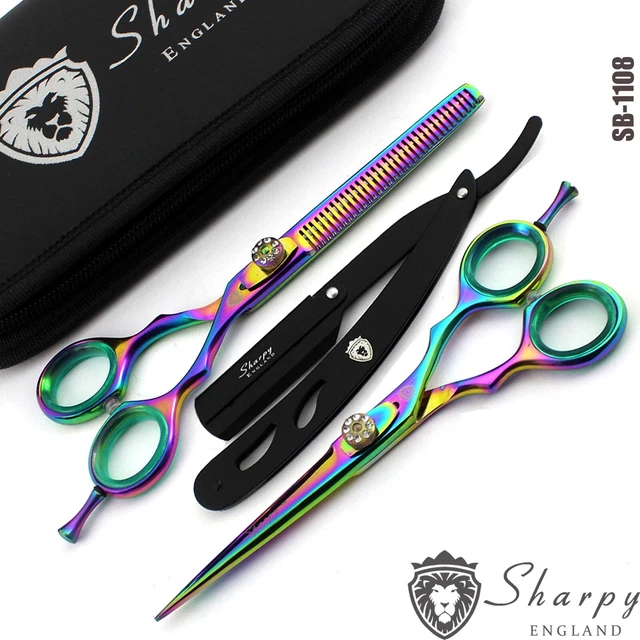 Ciseaux De Coiffeur Professionnels 14 Cm - Or - Acier Inoxydable J2 - Pour Barbe/cheveux