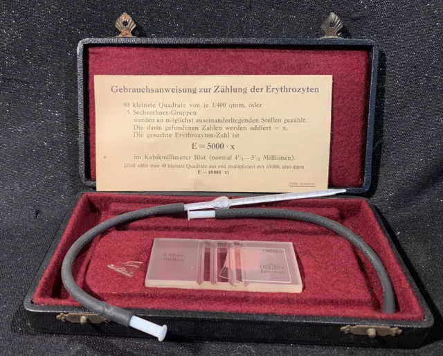 Vintage Blutkörper-Zählapparat Thoma Hartnack Erythrozyten Medizin 50er Jahre