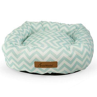 Calming Pup Dog Cat Bed for Small Medium Pet, Machine Washable Round Warm Bed