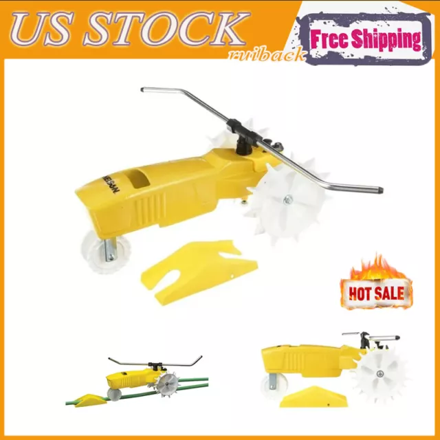 US Traveling Sprinkler Grass Garden Watering Equipment Adjustable Rotary Spray