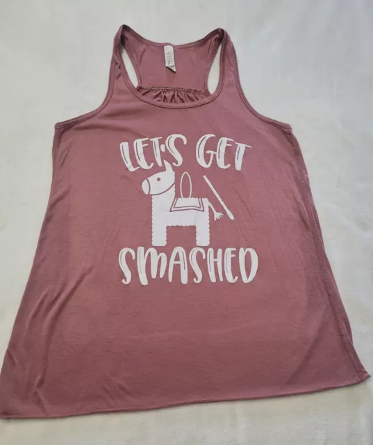 Women's Bella+Canvas Racerback Tank Top  Size Medium (Let's Get Smashed)