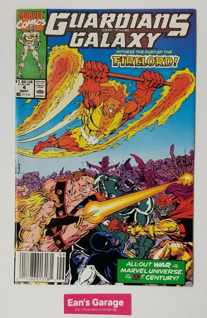 Guardians of the Galaxy #4 Newsstand Edition Marvel comics Sept 1990 VF / NM