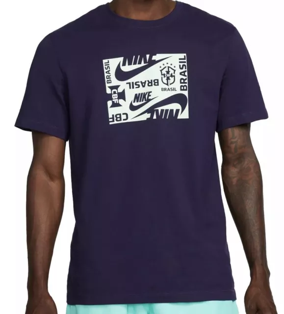 Nike Brazil Men’s Original Navy T-Shirt. Sports Size L New