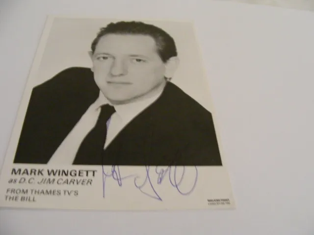 MARK WINGETT as DC  Jim Carver Signed THE BILL Cast Card Photo Autograph TV