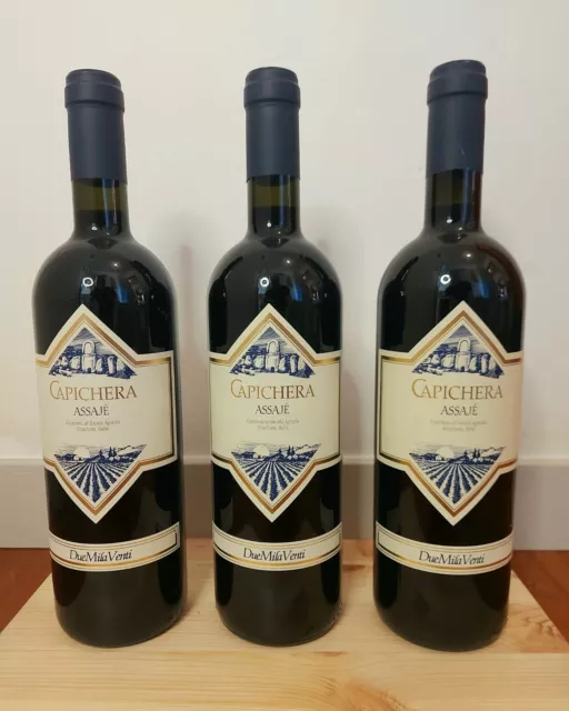 Vino "Assaje' Isola Dei Nuraghi" 2020 CAPICHERA - 3 bottiglie 0,75 L - vol. 14%