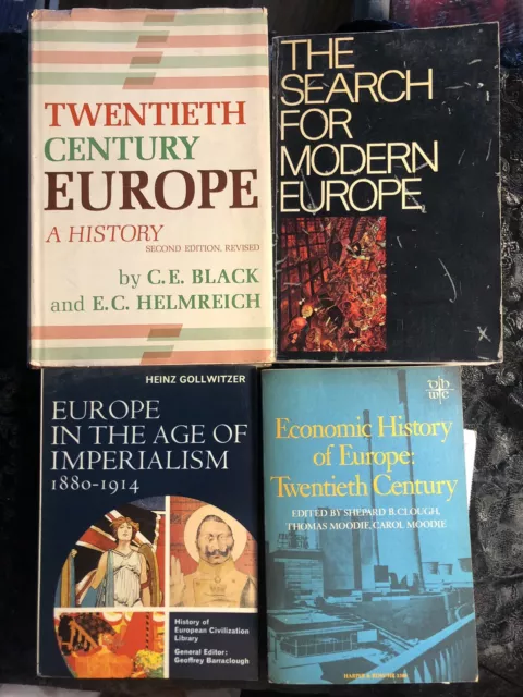 Vintage 20Th Century Europe History ￼Post-world war Book Lot