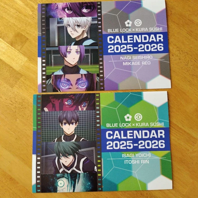 BLUE LOCK KURA Sushi Calendar 20252026 A4 Anime Character Design 32.