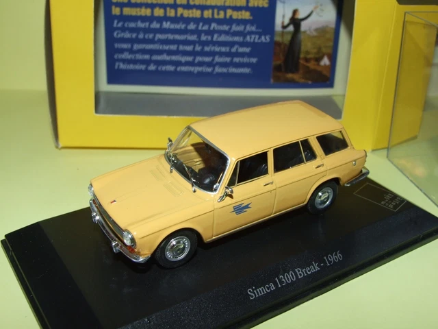 SIMCA 1300 BREAK 1966 LA POSTE ATLAS Boite Vitrine 1:43