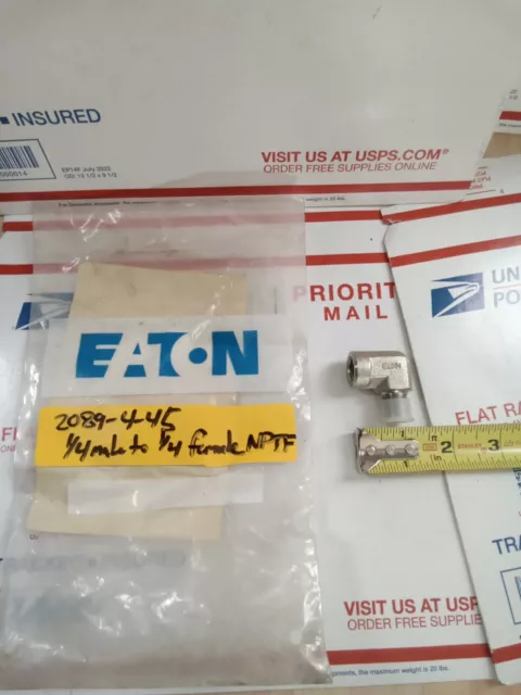 EATON AEROQUIP 2089-4-4S Hose Adapter,1/4",NPTF,1/4",NPTF New, C6