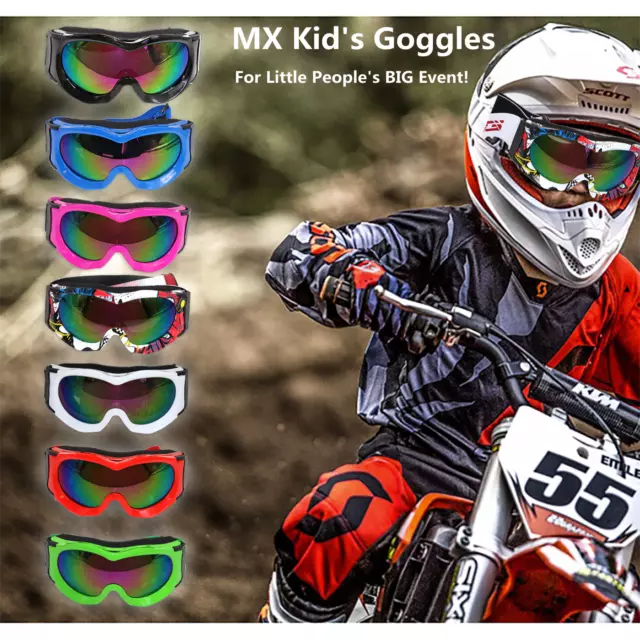 Tinted Racing Kids Goggles Sports/Motorbike/Motocross Off Road Dirt Bike ATV PW
