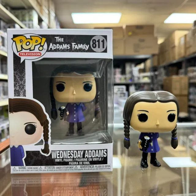 Funko POP! TELEVISION: WEDNESDAY ADDAMS Vinyl Figure with protector case #811