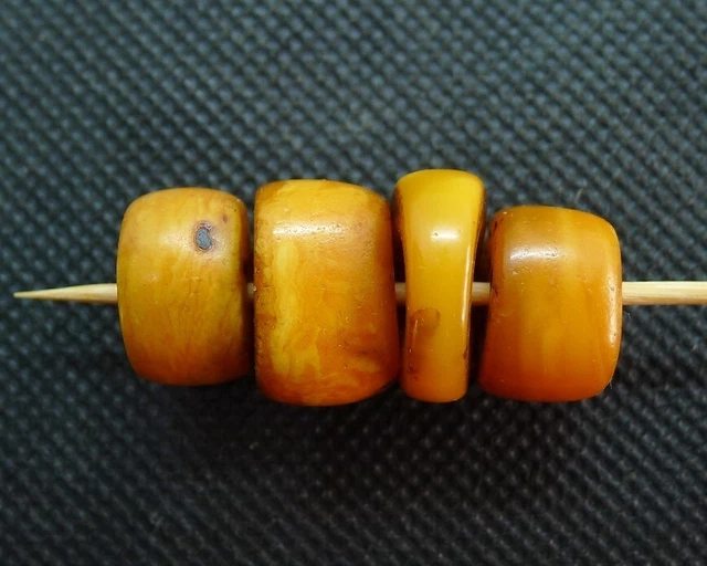 Ancien Collier Ethnique Art Nouveau - Perles D'ambre - Création Artisanale