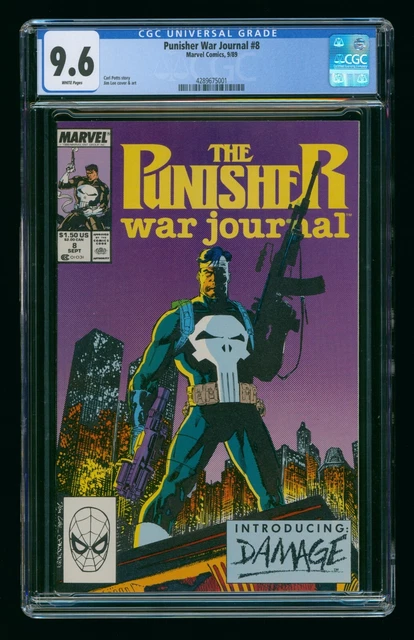 PUNISHER WAR JOURNAL #8 (1989) CGC 9.6 1st SHADOW MASTERS WHITE PAGES