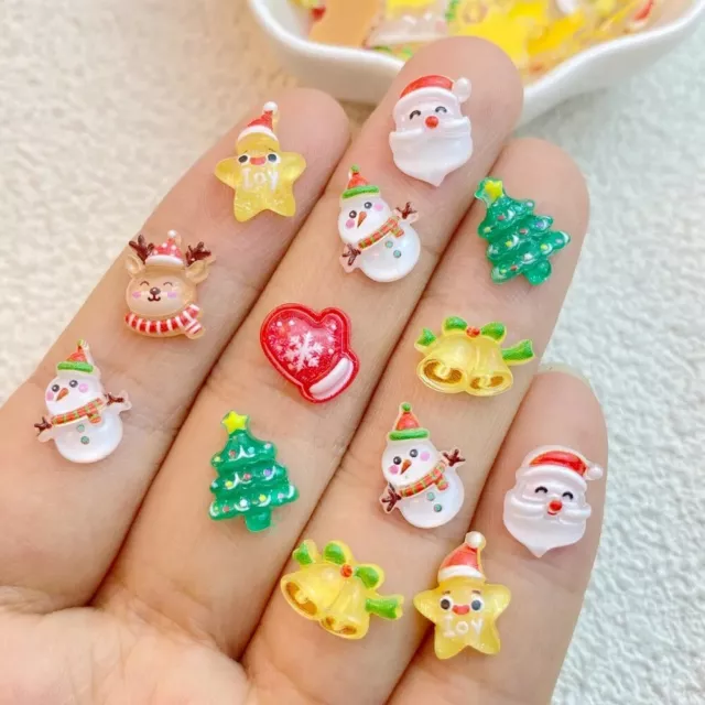 Mini Decorazione natalizia per nail art Carino Accessori per unghie  Donne