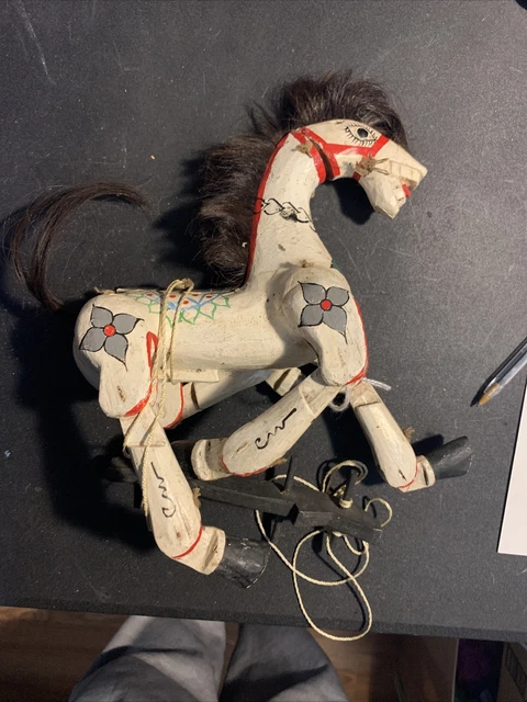 1960s Marionette Puppet burmese wooden horse