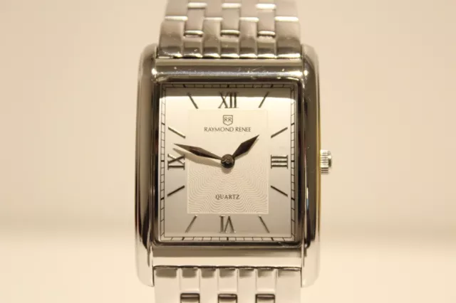 RETRO SWISS CLASSIC Rectangular Tank Steel Men s Quartz Watch Raymond Renee 159.00 PicClick