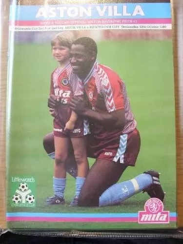 12/10/1988 Aston Villa v Birmingham City [Football League Cup] . Item In very go