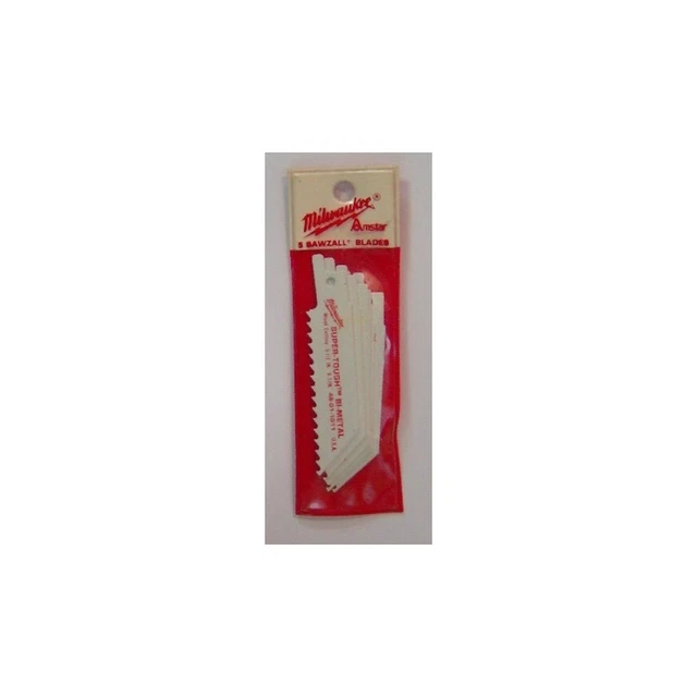 Milwaukee 48-01-1011 Sawzall Blade Bi-Metal 3-1/2" 6 TPI 5 pack
