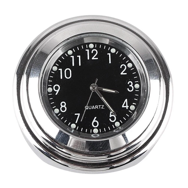 7/8" 1" Motorcycle Waterproof Handlebar Mount Clock Watch Universal Aluminum