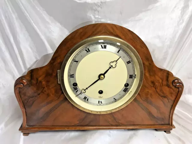 Large Vintage Wooden Cased Mantel Clock by Elliott for Parts or Restoration