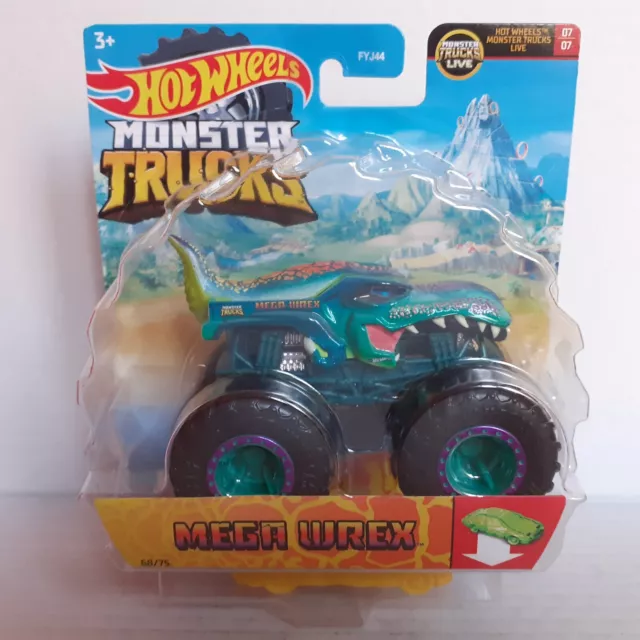 Hot Wheels - 2022 Monster Trucks Live 7/8 Mega Wrex 31/75 (BBHHG75) 