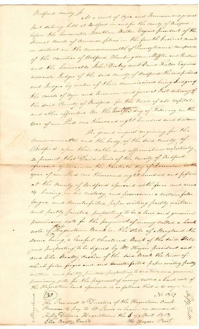 Jared Ingersoll, Constitution Signer, VP candidate 1812: 1816 DS; counterfeiting