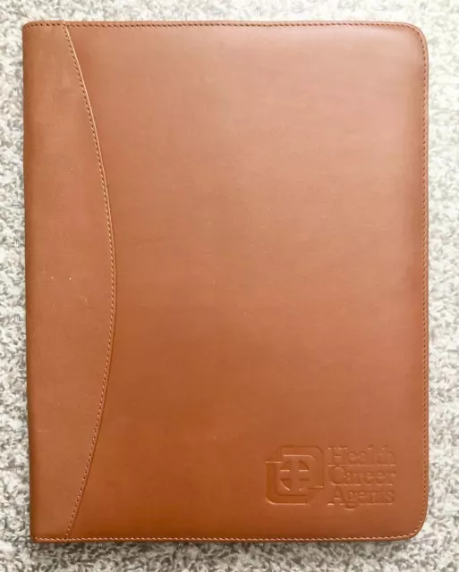 📝    Bellino Padfolio Brown Genuine Leather w/ Paper, Pockets, Pen, Branded