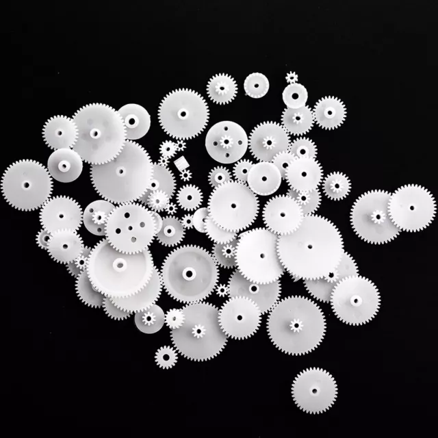 Different Styles White Plastic Gear Set 58 Pcs for RC Toys S3D45777