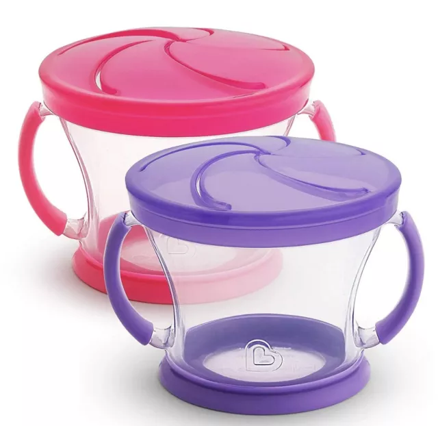 Munchkin Snack Catcher 2-Pack Pink & Purple