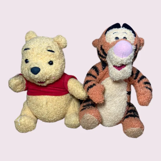 Vintage 1998 Mattel Talking Winnie the Pooh and Tigger Plush Disney Works