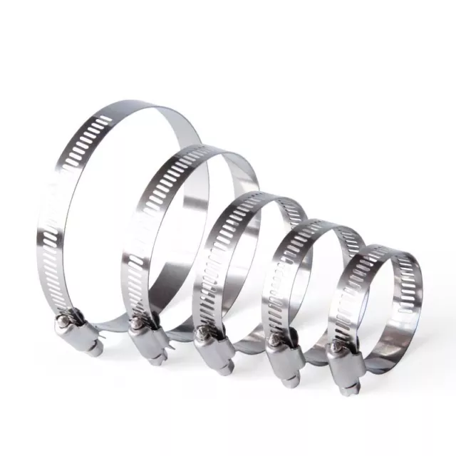 Jubilee Style Hose Clamps Worm Drive A2 Stainless Steel Pipe Style Clips 6-216mm