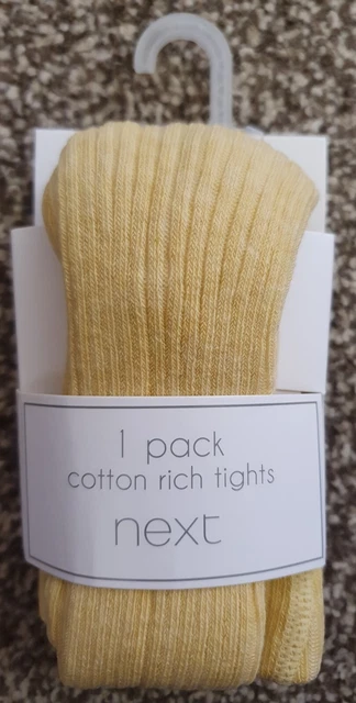 Bnwt Next 12-18 Months Rib Tights Yellow