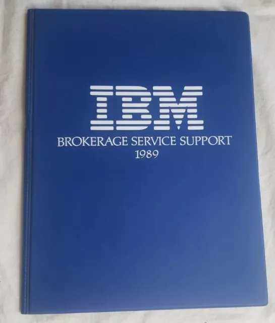 IBM Logo Brokerage Service Support 1989 Vintage Padfolio