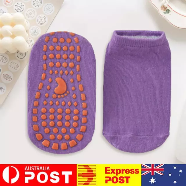 Ankle Socks Comfortable Parent-Child Socks for Yoga Barre Pilates (Purple L)
