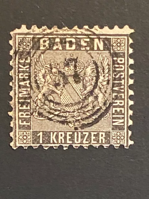 BAD Baden 1862, MiNr. 13  ( 1 Kr ), gestempelt