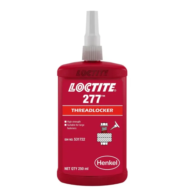 250 ML Loctite 277 Premium Threadlocker Haute Résistance Adhésif 150 ˚C @ GB