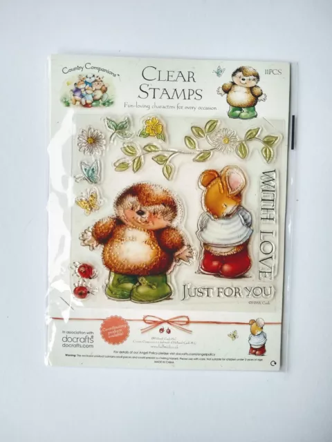 Country Companions Clear Stamps Hedgehog Mouse Sentiments Cardmaking Do Crafts