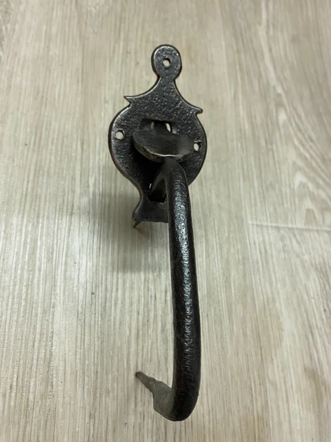 Ancien Loquet à Poucier De Porte Avec Sa Barre - Verrou Et Ferrure D'époque