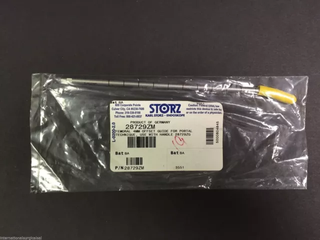 Karl Storz 28729ZM Femoral 4mm Offset Guide  Use With Handle 28729ZG