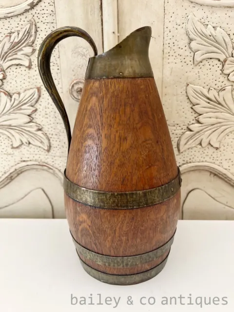 A Vintage French Wooden Wine or Cider Pitcher Bar  - E549