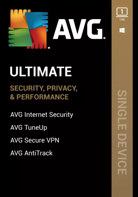 AVG ULTIMATE 2024, 1 PC | 2 Years for Windows PC