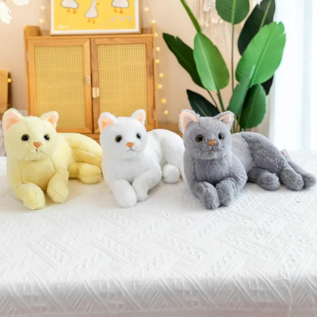 CAT STUFFED ANIMALS Realistic Cat Stuffed Animal Kitten 31cm Plush Toys $43.99 - PicClick AU