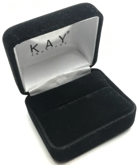 Kay Jewelers Empty Black Velvet Jewelry Ring Box Small