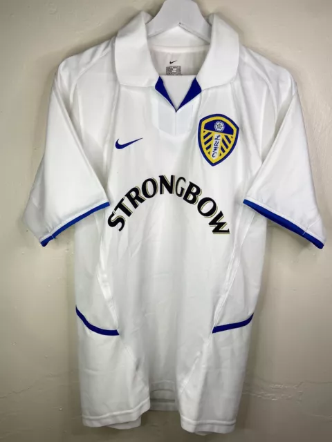 Vintage Leeds United Home Shirt 2002/03 Nike Strongbow LUFC Mens Size S