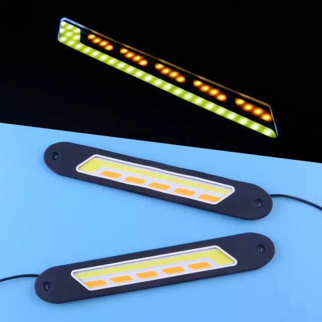 Kit LED Daytime Running Light Strip DRL Driving Fog Turn Signal Lamp Universal