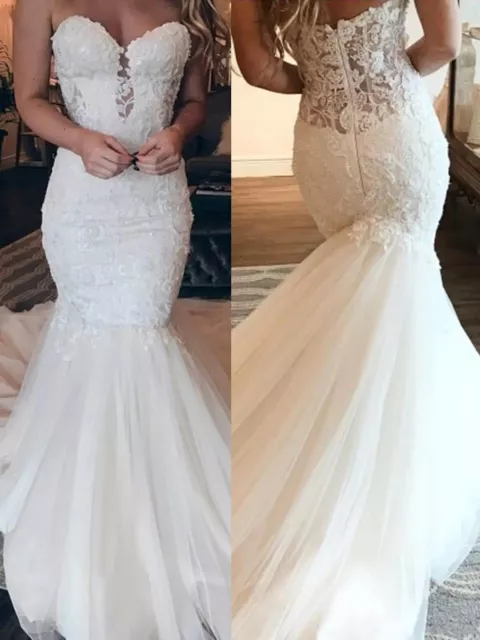 Vestidos de novia sirena lentejuelas aplique de tul vestido de novia tren de barrido