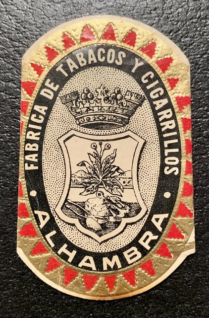 PHILIPPINES ALHAMBRA CIGARETTE Cigar Company Label $6.00