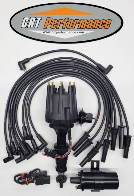 Small Cap FORD FE 352-390-427-428 BLACK HEI Distributor + 45K COIL + USA WIRES