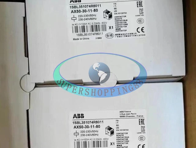 1 pz nuovi contattori a blocchi ABB AX50-30-11-80 AC 220V-230V